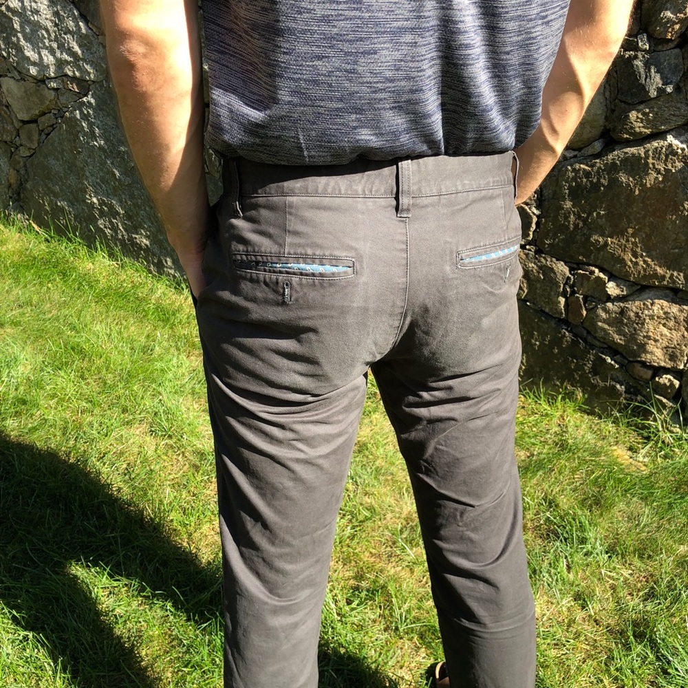 Bonobos dark gray, slim tailored chinos